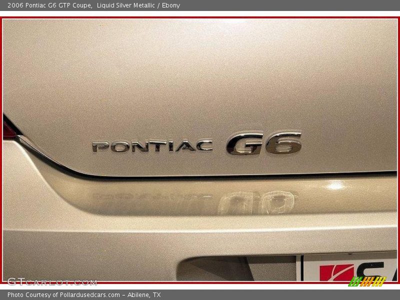 Liquid Silver Metallic / Ebony 2006 Pontiac G6 GTP Coupe