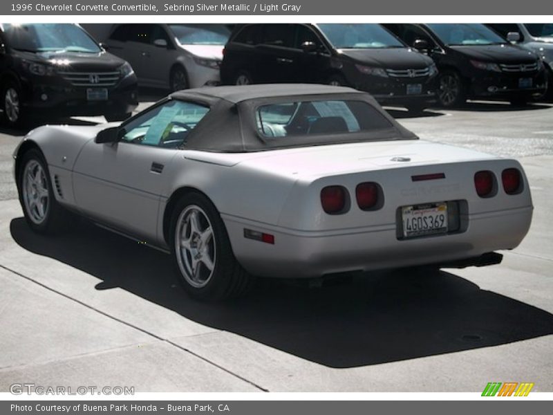 Sebring Silver Metallic / Light Gray 1996 Chevrolet Corvette Convertible