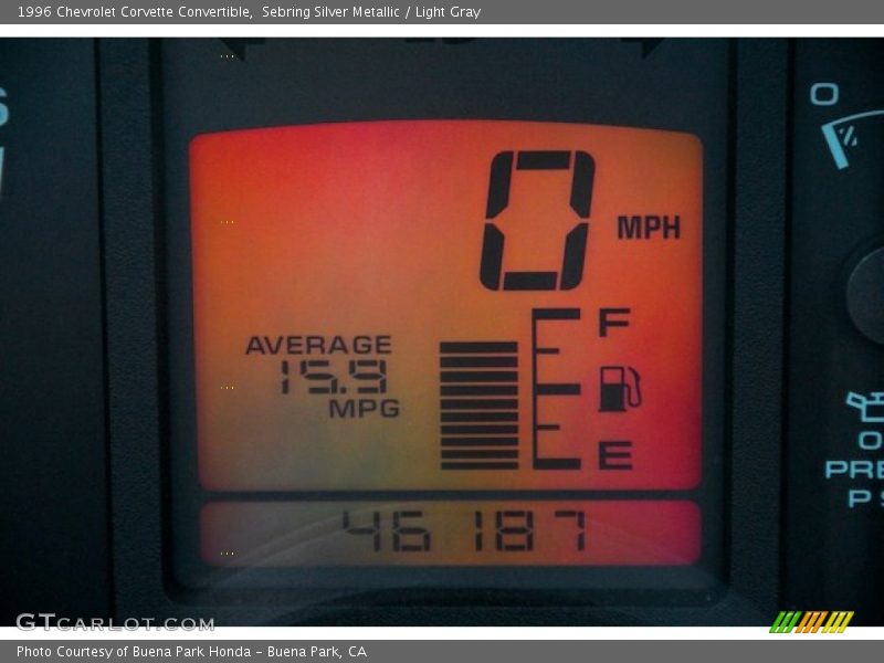 Sebring Silver Metallic / Light Gray 1996 Chevrolet Corvette Convertible