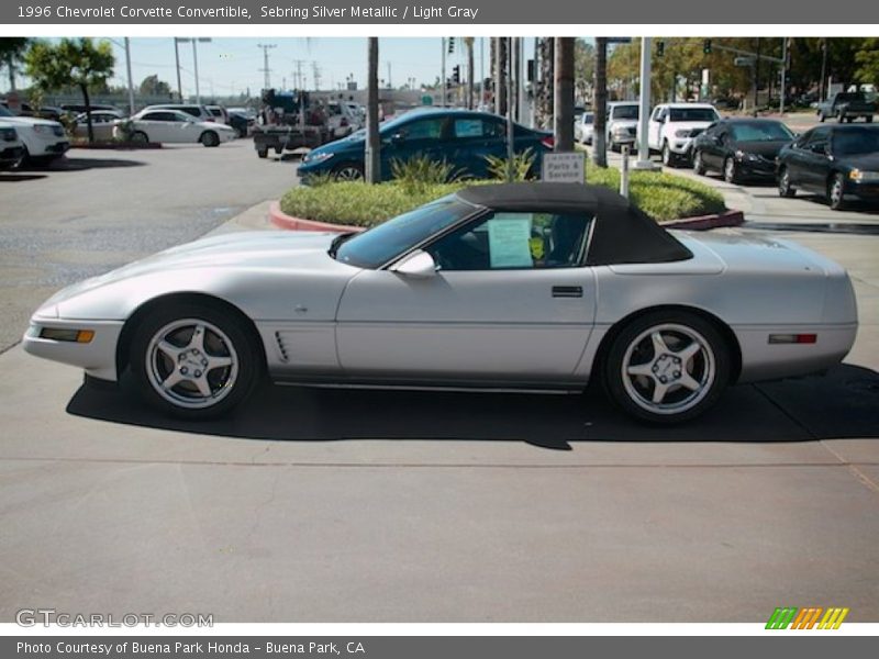 Sebring Silver Metallic / Light Gray 1996 Chevrolet Corvette Convertible