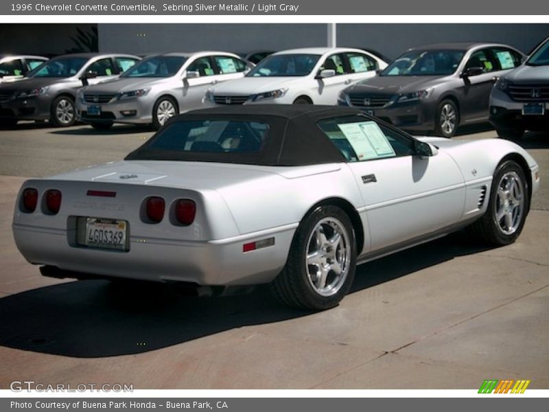 Sebring Silver Metallic / Light Gray 1996 Chevrolet Corvette Convertible