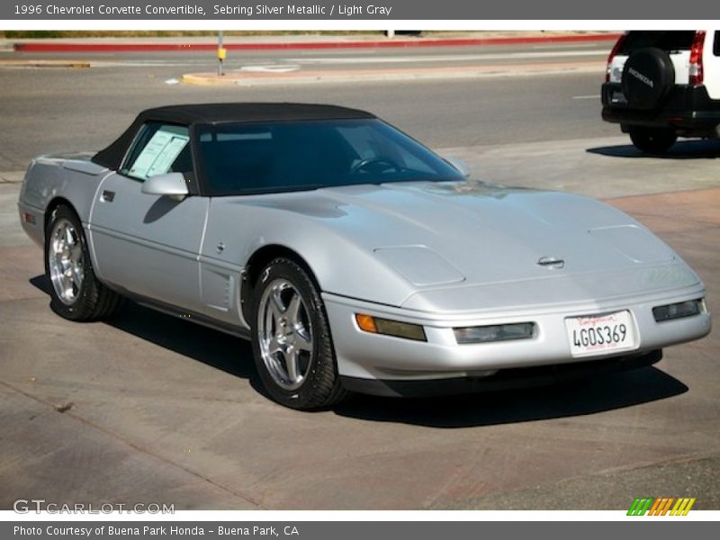 Sebring Silver Metallic / Light Gray 1996 Chevrolet Corvette Convertible