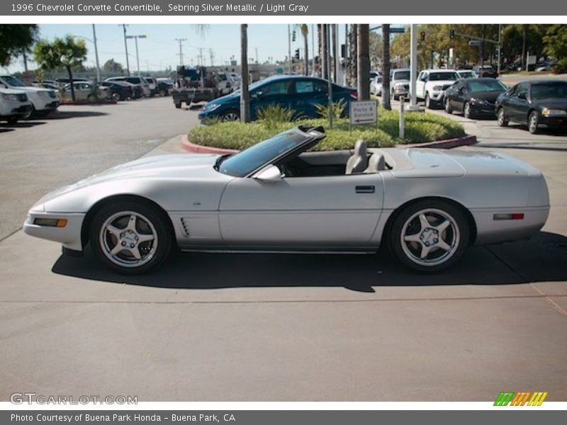 Sebring Silver Metallic / Light Gray 1996 Chevrolet Corvette Convertible