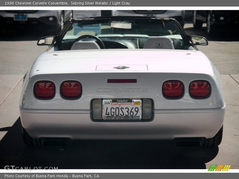 Sebring Silver Metallic / Light Gray 1996 Chevrolet Corvette Convertible