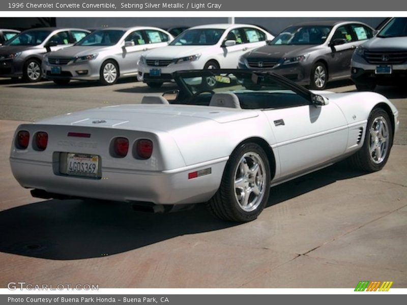 Sebring Silver Metallic / Light Gray 1996 Chevrolet Corvette Convertible