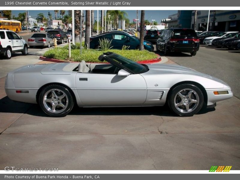 Sebring Silver Metallic / Light Gray 1996 Chevrolet Corvette Convertible