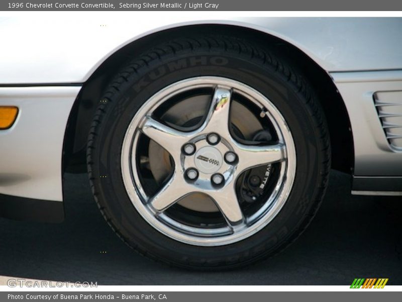 Sebring Silver Metallic / Light Gray 1996 Chevrolet Corvette Convertible