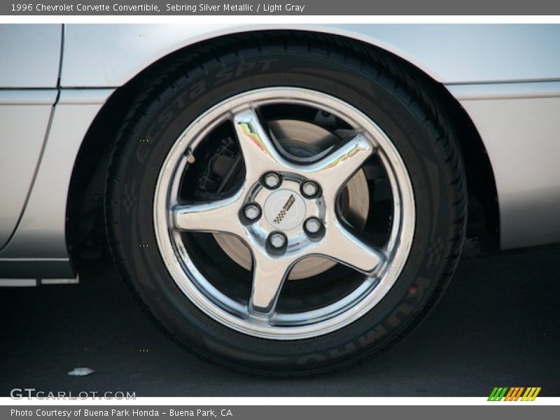 Sebring Silver Metallic / Light Gray 1996 Chevrolet Corvette Convertible