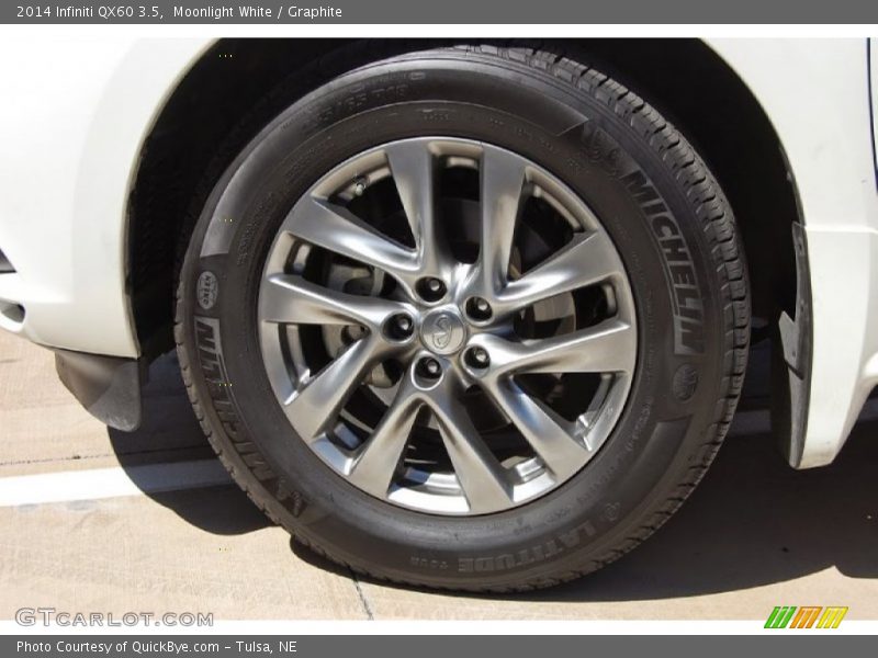 Moonlight White / Graphite 2014 Infiniti QX60 3.5