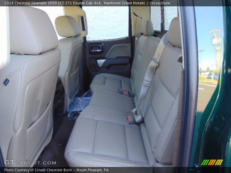 Rainforest Green Metallic / Cocoa/Dune 2014 Chevrolet Silverado 1500 LTZ Z71 Double Cab 4x4