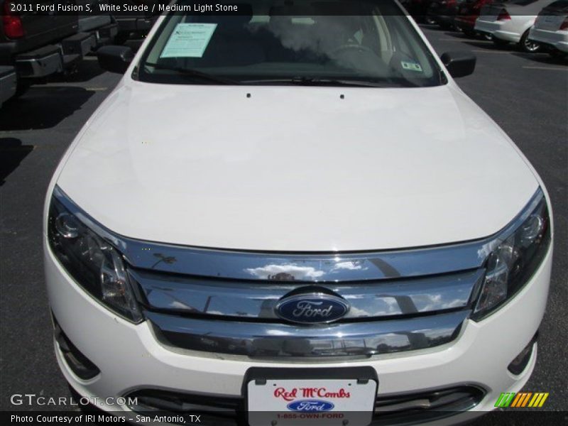 White Suede / Medium Light Stone 2011 Ford Fusion S