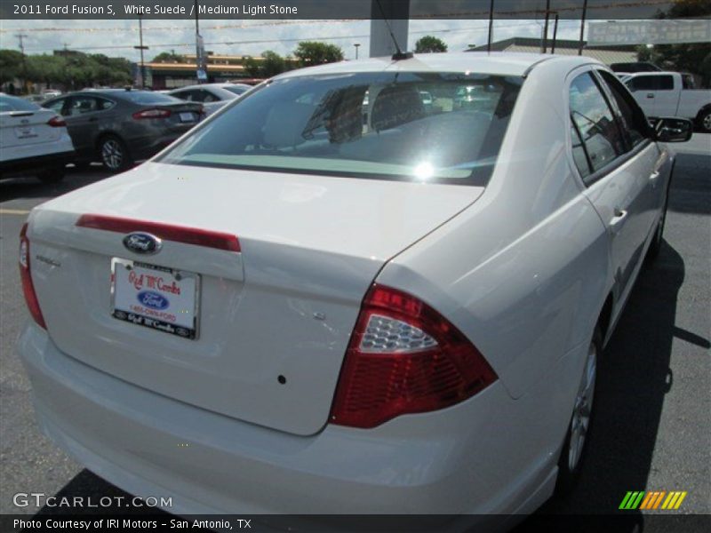 White Suede / Medium Light Stone 2011 Ford Fusion S