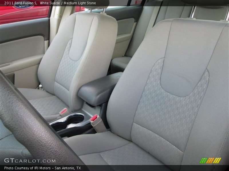 White Suede / Medium Light Stone 2011 Ford Fusion S