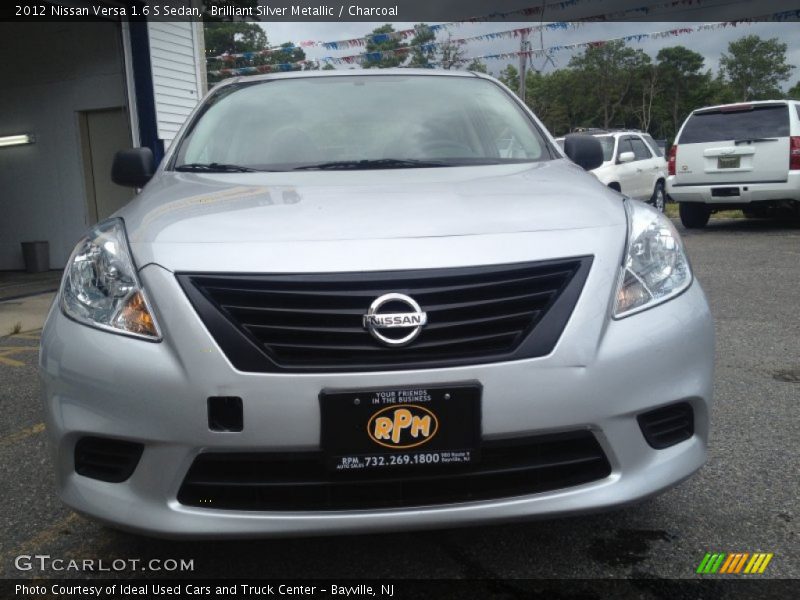 Brilliant Silver Metallic / Charcoal 2012 Nissan Versa 1.6 S Sedan