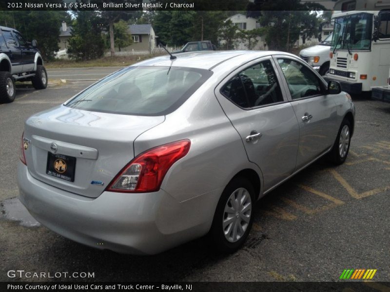 Brilliant Silver Metallic / Charcoal 2012 Nissan Versa 1.6 S Sedan