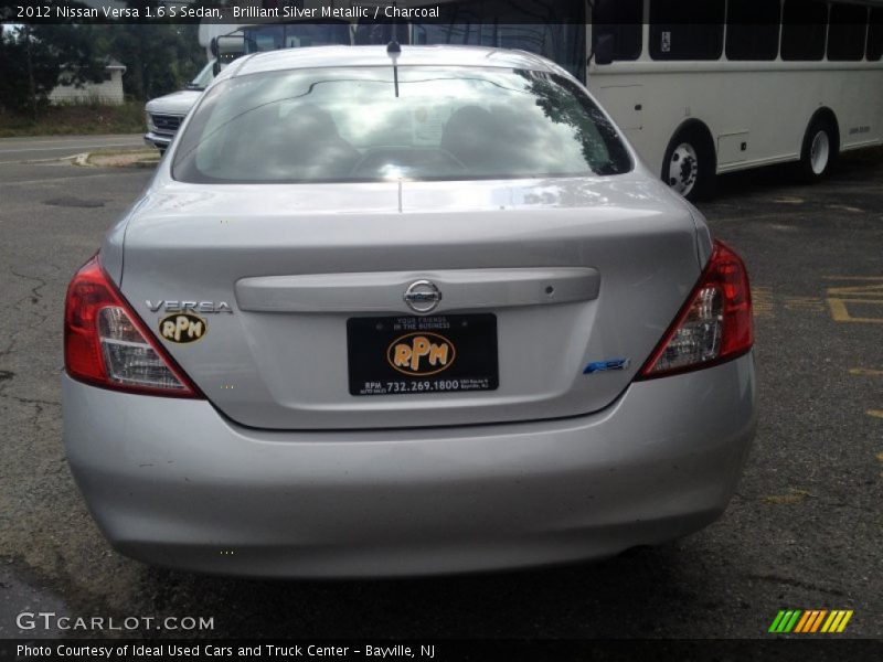 Brilliant Silver Metallic / Charcoal 2012 Nissan Versa 1.6 S Sedan