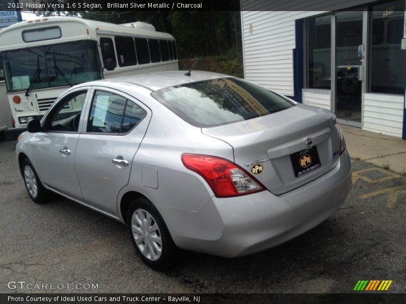 Brilliant Silver Metallic / Charcoal 2012 Nissan Versa 1.6 S Sedan