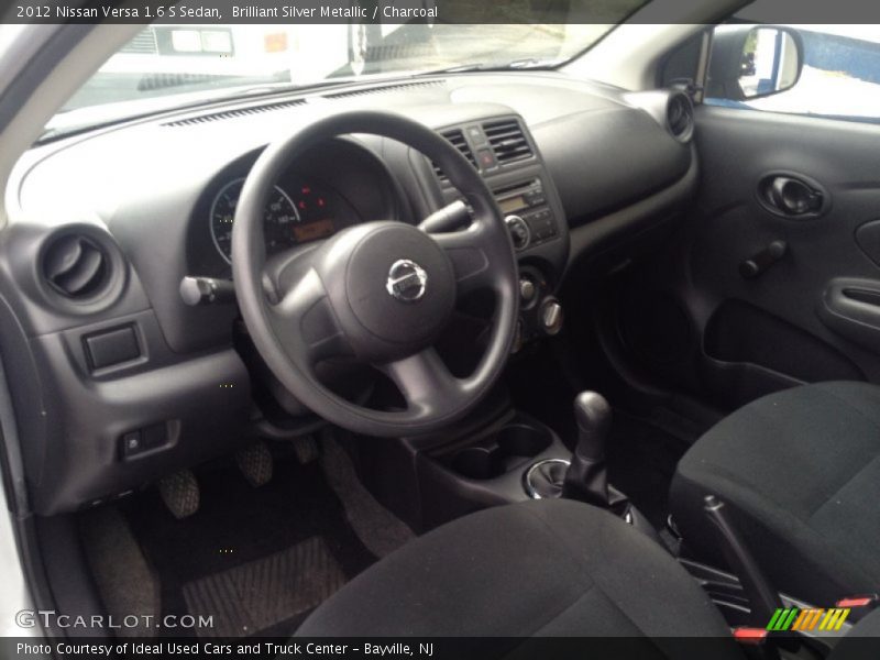 Brilliant Silver Metallic / Charcoal 2012 Nissan Versa 1.6 S Sedan