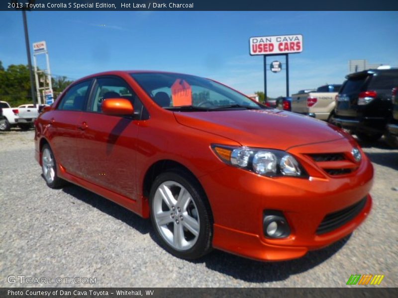 Hot Lava / Dark Charcoal 2013 Toyota Corolla S Special Edition