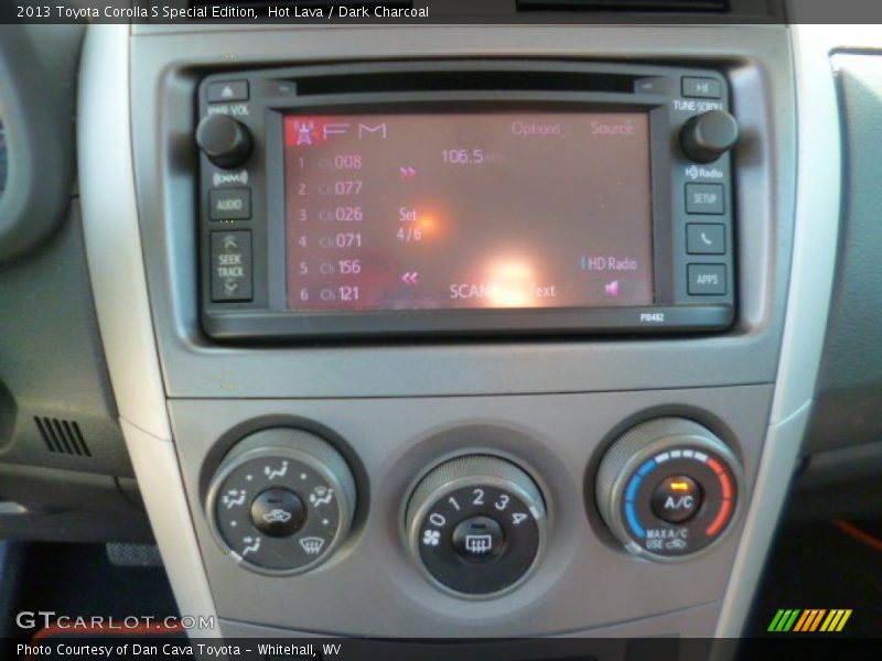 Hot Lava / Dark Charcoal 2013 Toyota Corolla S Special Edition