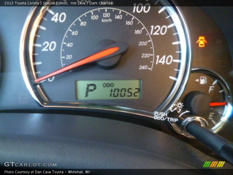 Hot Lava / Dark Charcoal 2013 Toyota Corolla S Special Edition