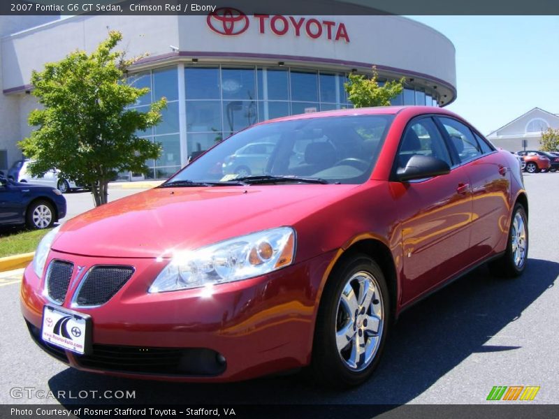 Crimson Red / Ebony 2007 Pontiac G6 GT Sedan