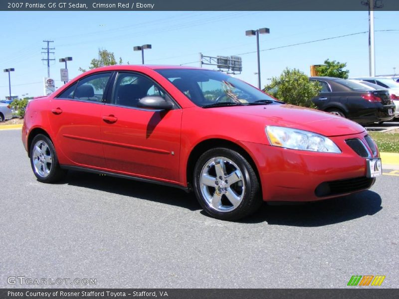 Crimson Red / Ebony 2007 Pontiac G6 GT Sedan