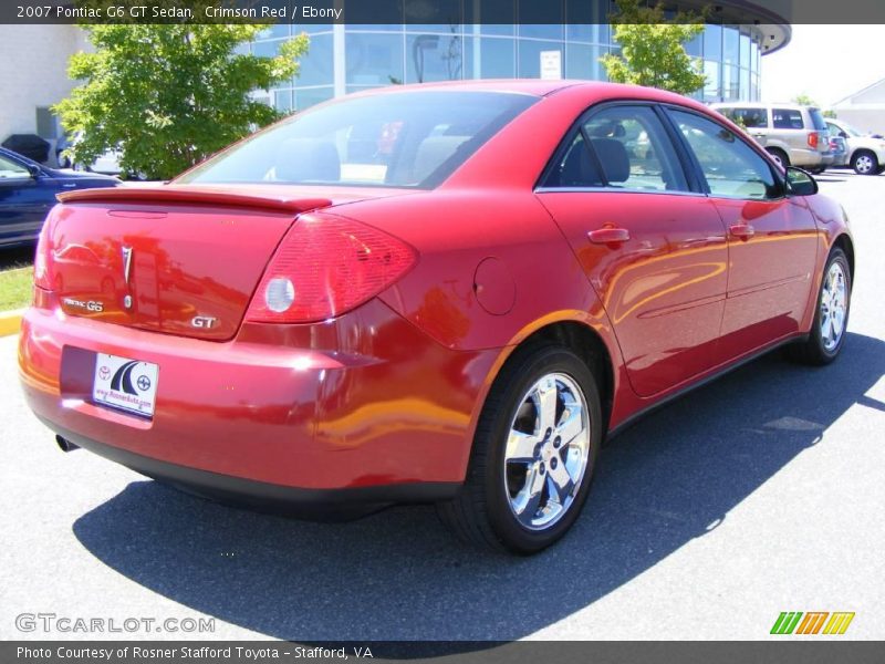 Crimson Red / Ebony 2007 Pontiac G6 GT Sedan