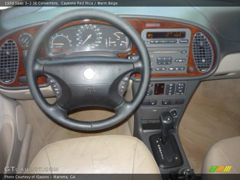 Cayenne Red Mica / Warm Beige 1999 Saab 9-3 SE Convertible