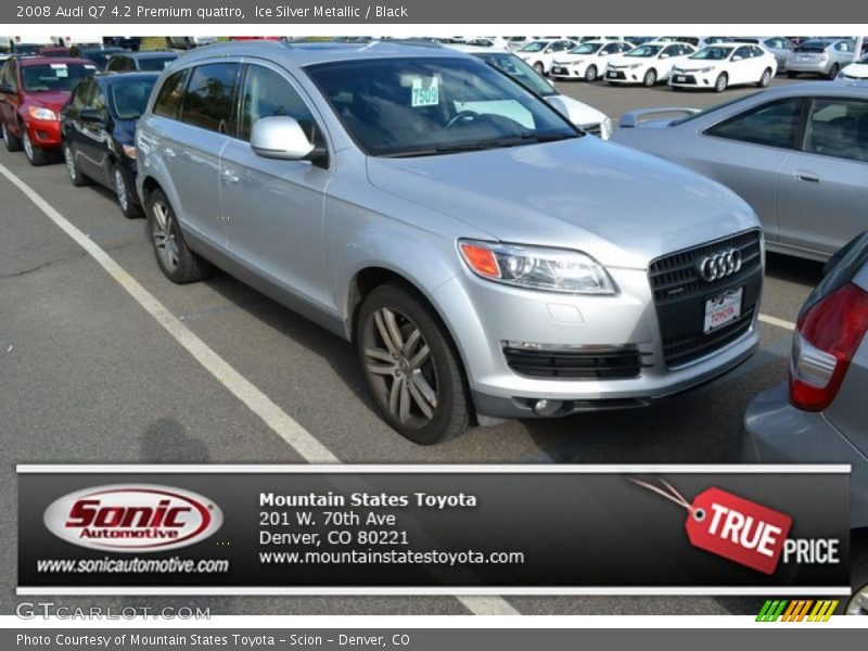 Ice Silver Metallic / Black 2008 Audi Q7 4.2 Premium quattro