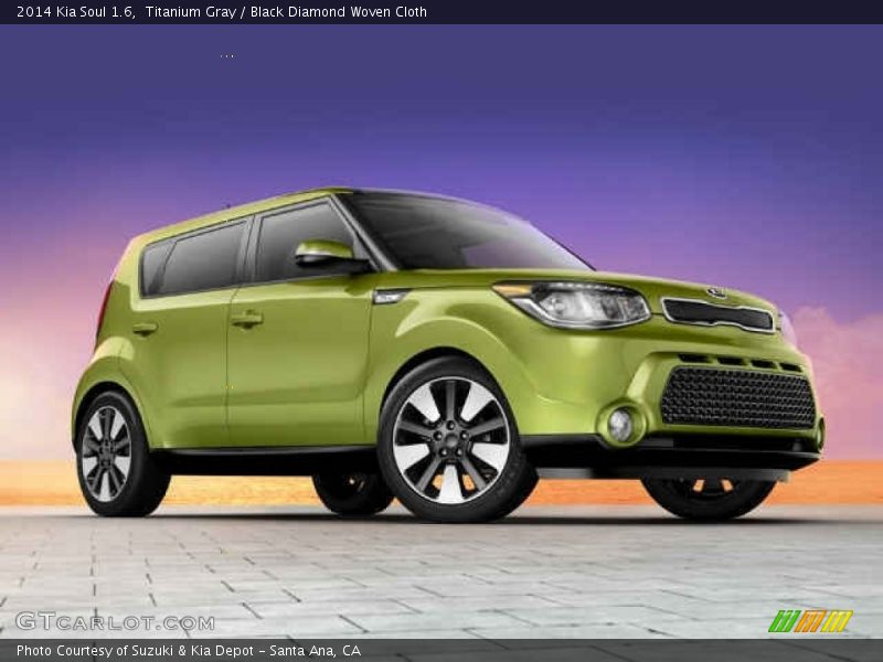 Titanium Gray / Black Diamond Woven Cloth 2014 Kia Soul 1.6