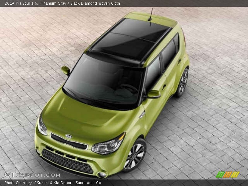 Titanium Gray / Black Diamond Woven Cloth 2014 Kia Soul 1.6