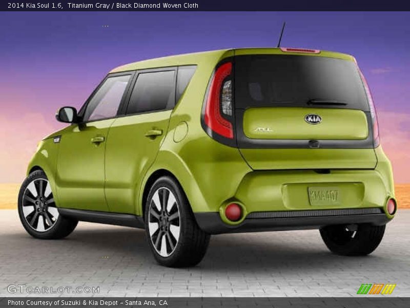 Titanium Gray / Black Diamond Woven Cloth 2014 Kia Soul 1.6