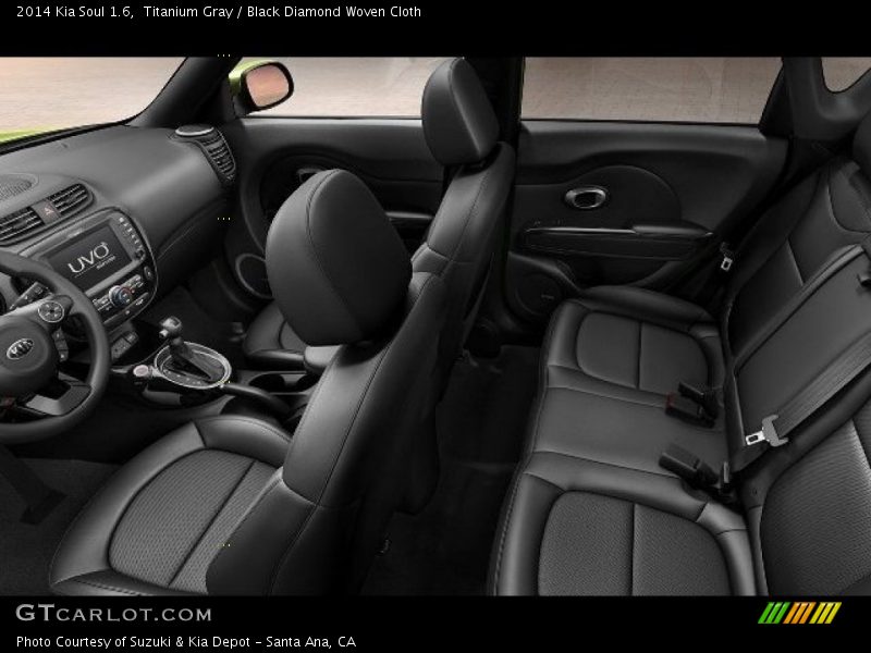 Titanium Gray / Black Diamond Woven Cloth 2014 Kia Soul 1.6