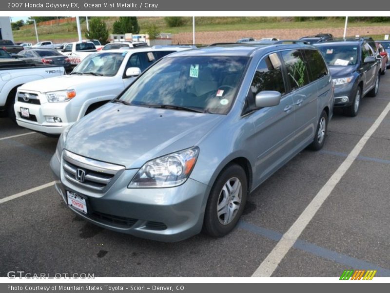 Ocean Mist Metallic / Gray 2007 Honda Odyssey EX