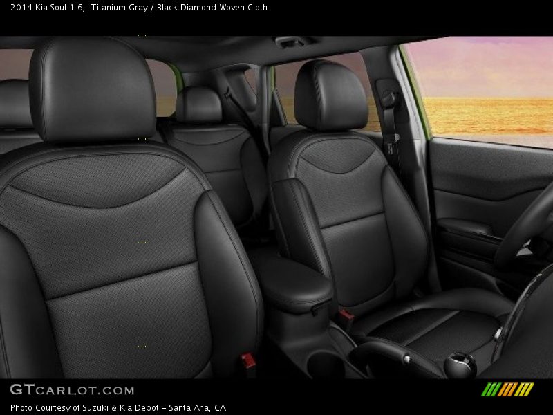 Titanium Gray / Black Diamond Woven Cloth 2014 Kia Soul 1.6