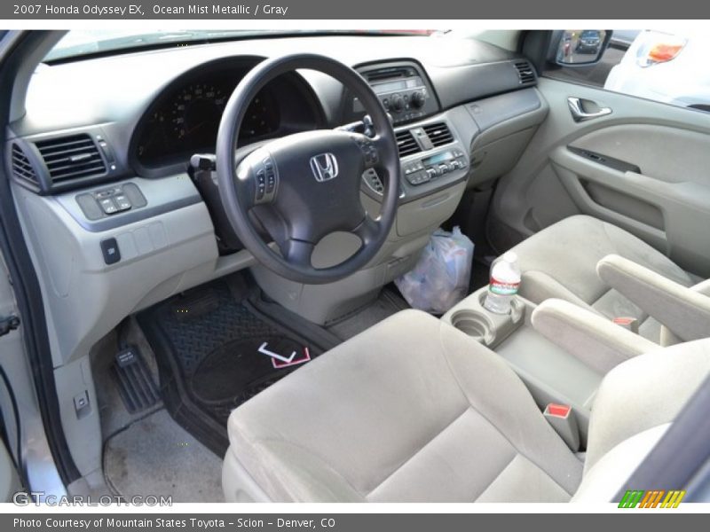 Ocean Mist Metallic / Gray 2007 Honda Odyssey EX