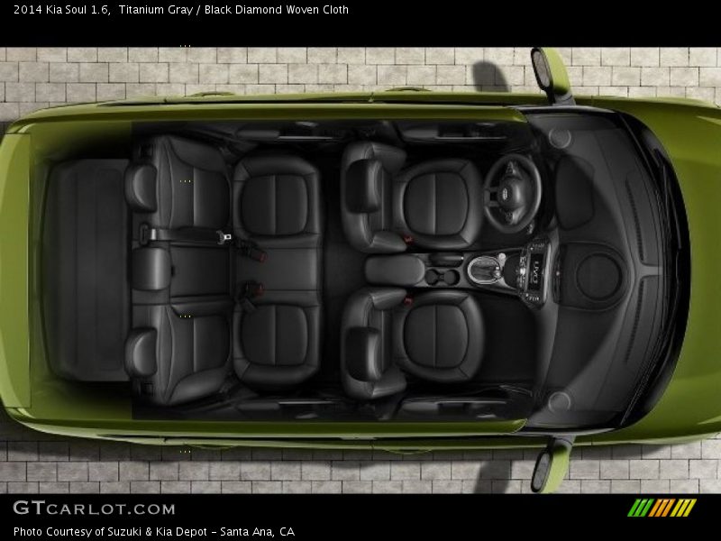 Titanium Gray / Black Diamond Woven Cloth 2014 Kia Soul 1.6