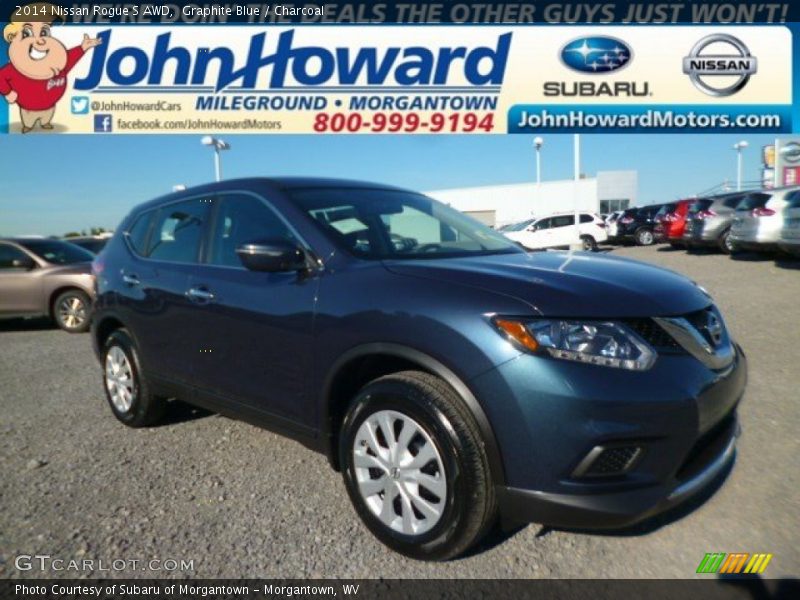 Graphite Blue / Charcoal 2014 Nissan Rogue S AWD