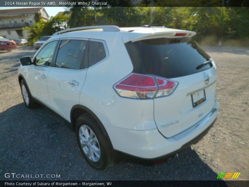 Moonlight White / Charcoal 2014 Nissan Rogue SV AWD