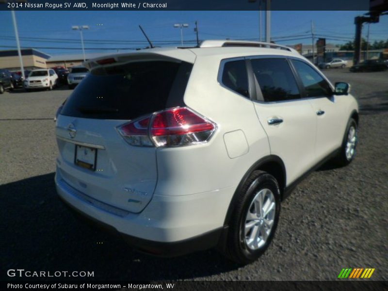 Moonlight White / Charcoal 2014 Nissan Rogue SV AWD