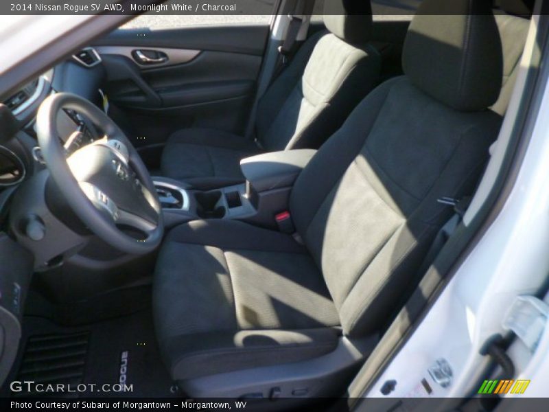 Moonlight White / Charcoal 2014 Nissan Rogue SV AWD