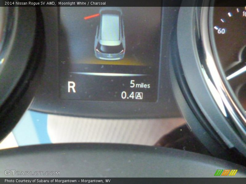 Moonlight White / Charcoal 2014 Nissan Rogue SV AWD