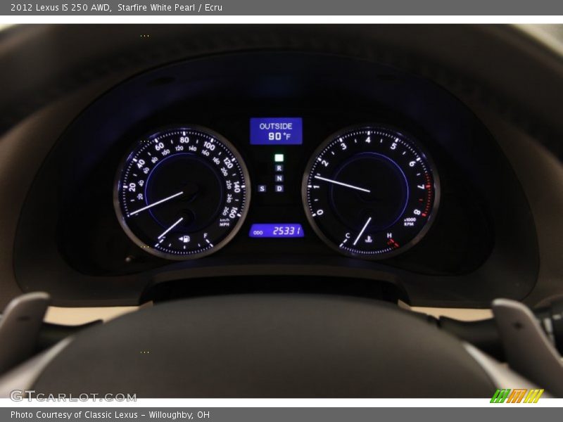 Starfire White Pearl / Ecru 2012 Lexus IS 250 AWD
