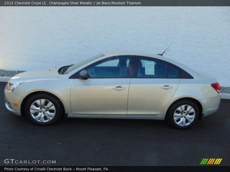 Champagne Silver Metallic / Jet Black/Medium Titanium 2013 Chevrolet Cruze LS