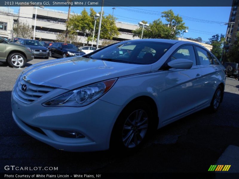 Shimmering White / Camel 2013 Hyundai Sonata GLS