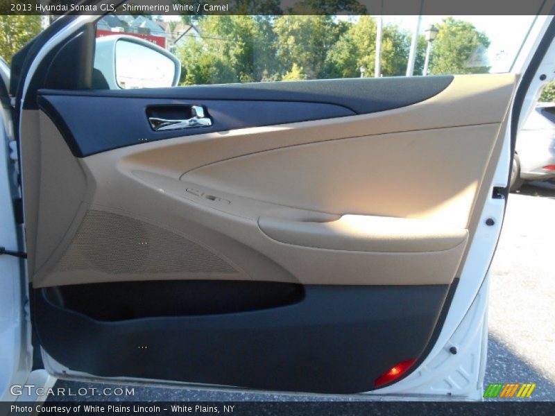 Shimmering White / Camel 2013 Hyundai Sonata GLS