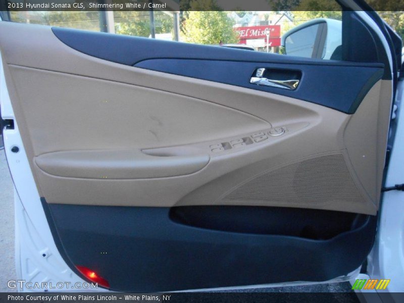 Shimmering White / Camel 2013 Hyundai Sonata GLS