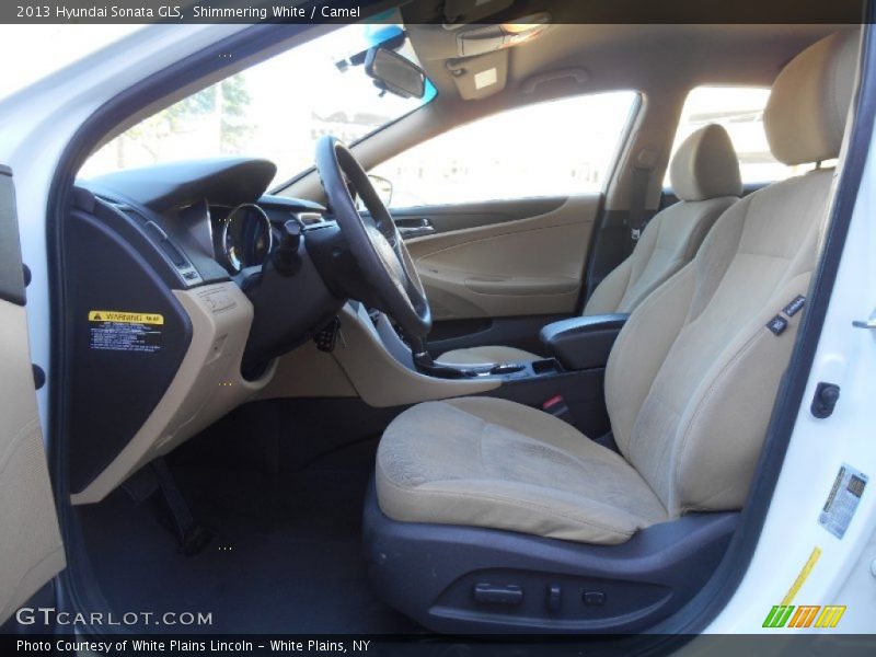 Shimmering White / Camel 2013 Hyundai Sonata GLS