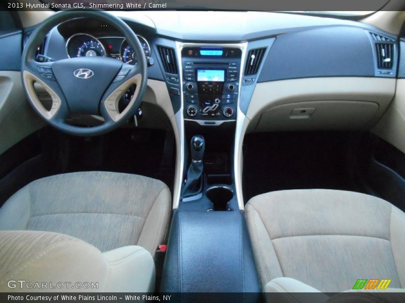 Shimmering White / Camel 2013 Hyundai Sonata GLS